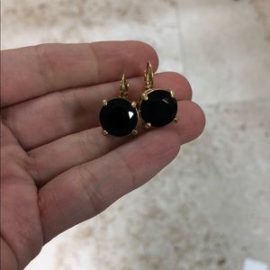 Kate Spade Round Black Drop Earrings